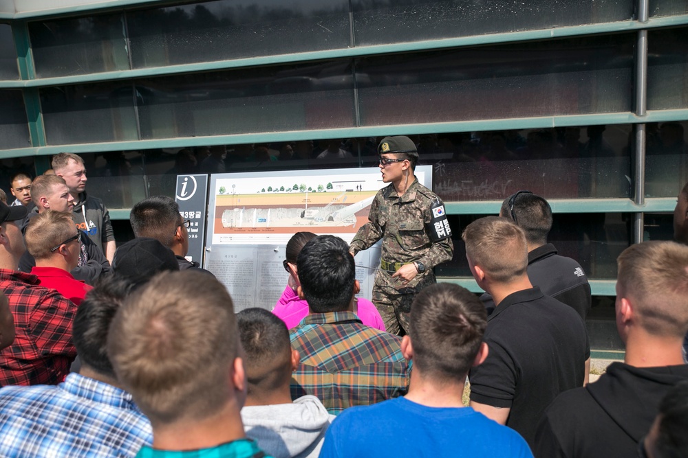 U.S. Marines stand 'in front of them all' at DMZ