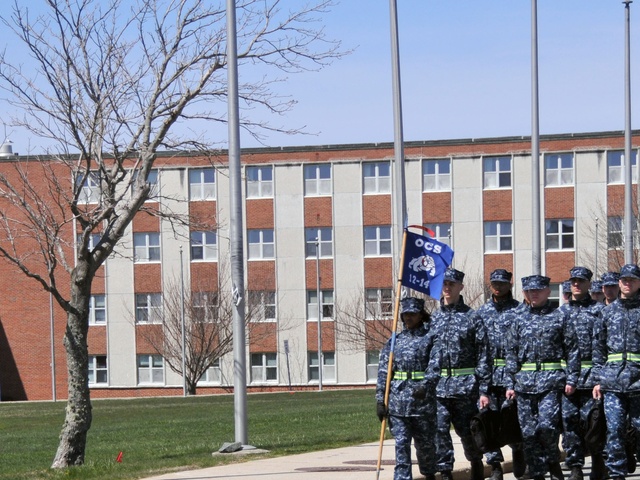 Officer candidates march at NS Newport