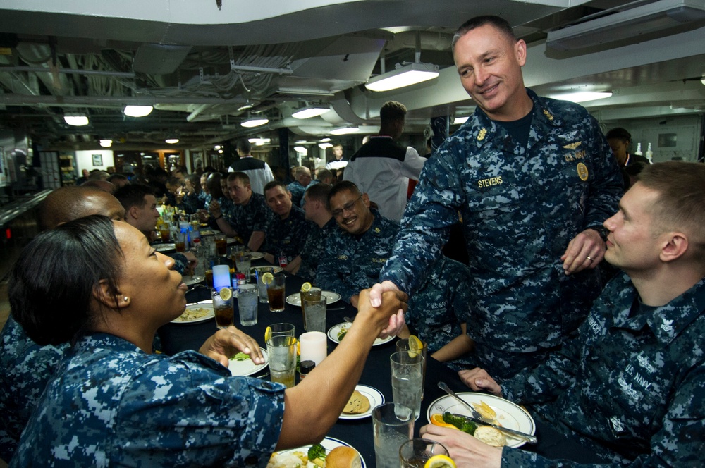 MCPON visits USS George Washington