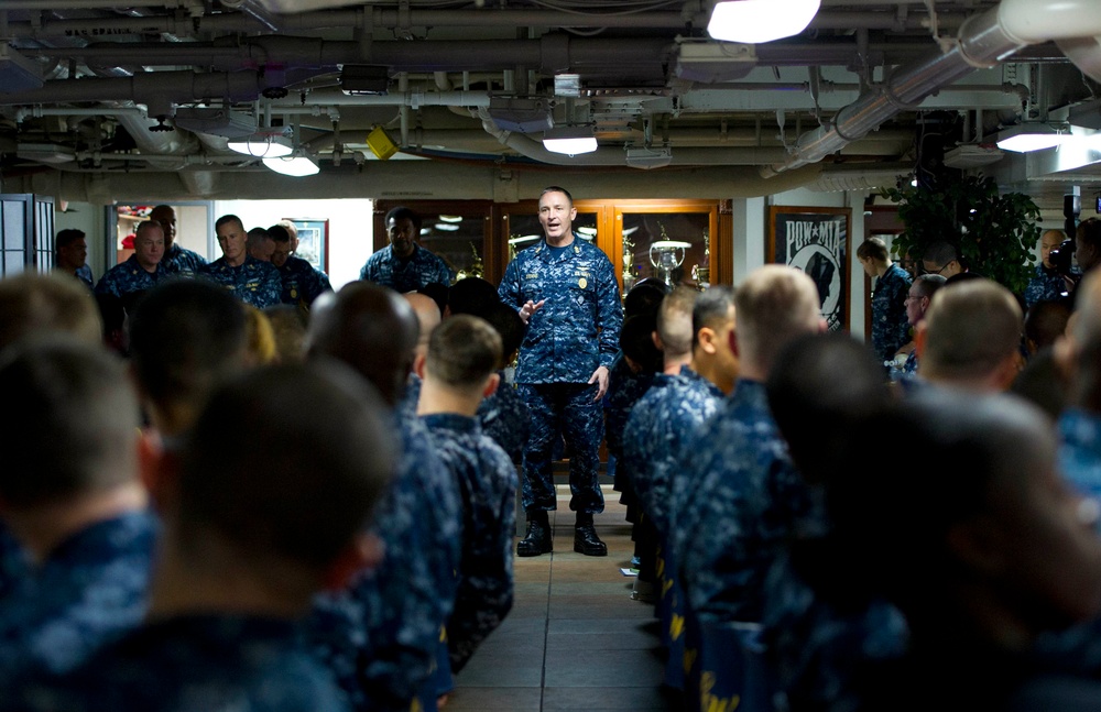 MCPON visits USS George Washington