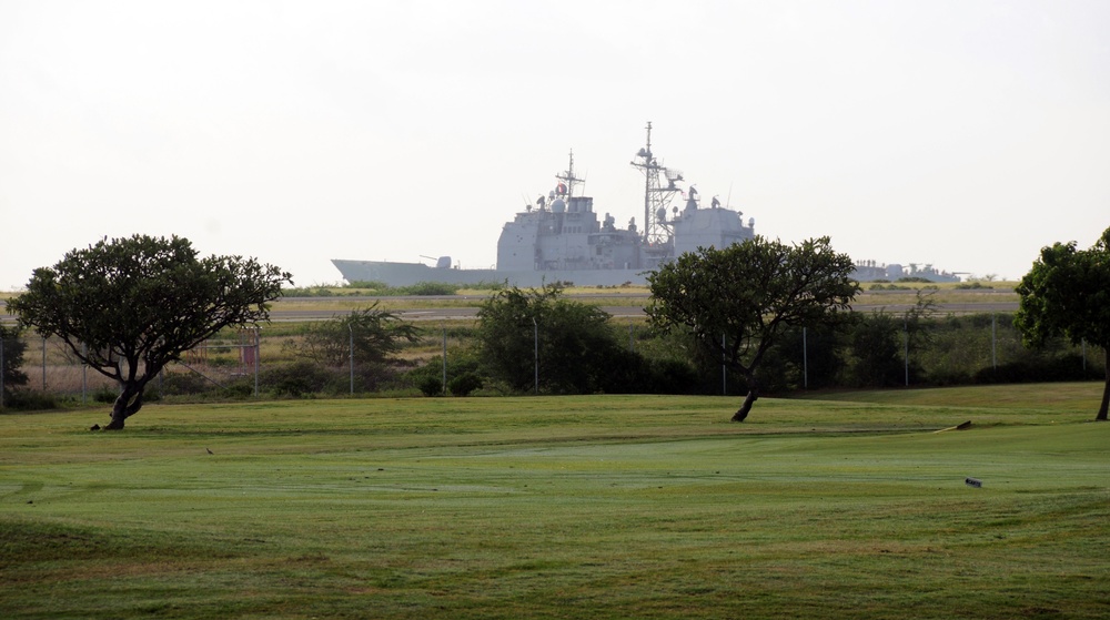 USS Port Royal aground