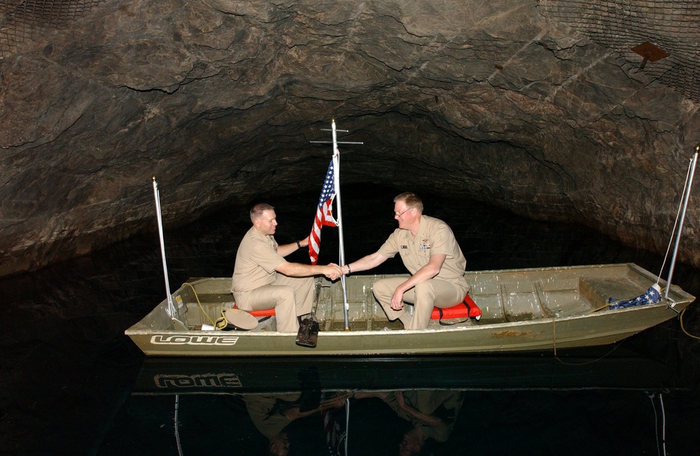 Sailor re-enlists 2,000 feet underground