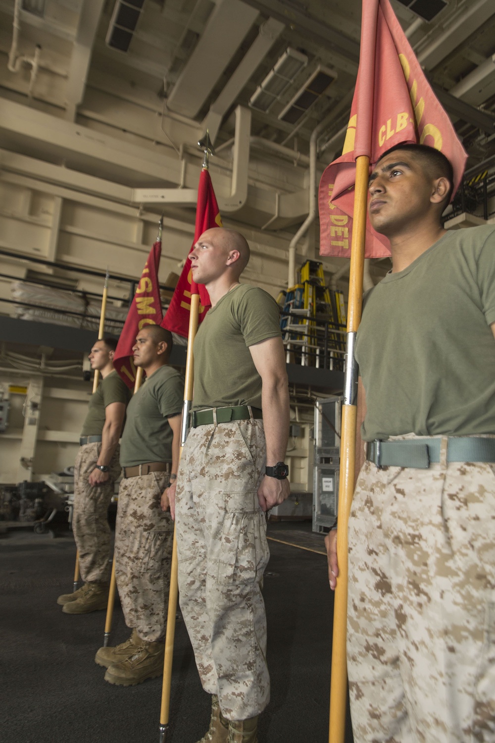 Corporals course practices guidon manual aboard Mesa Verde
