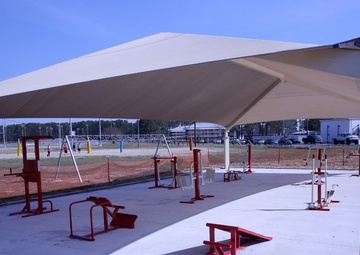 Cherry Point outdoor gyms near completion
