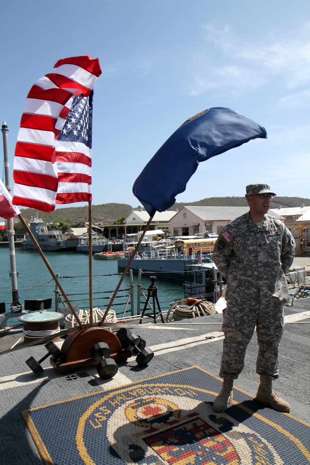 Troopers tour USS Halyburton