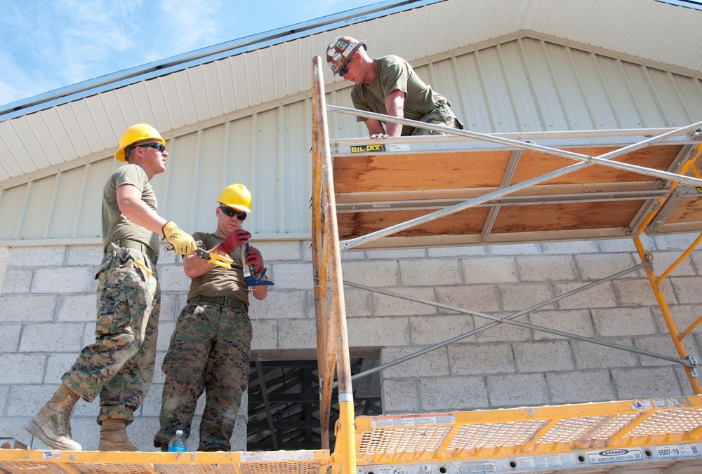 Multi-service engineer team continues construction