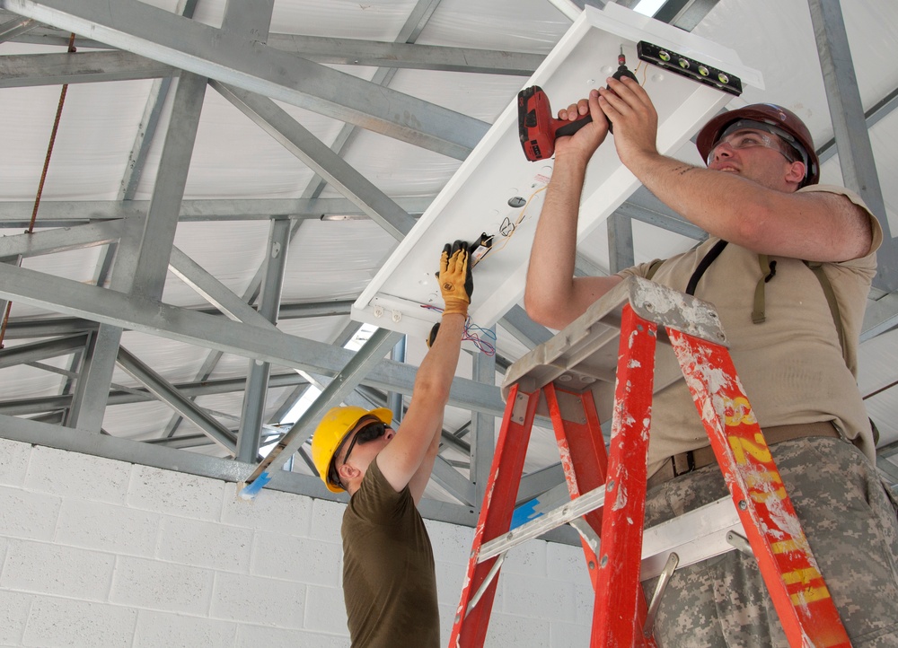 Multi-service engineer team continues construction