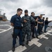 USS Denver sailors conduct small-arms qualification
