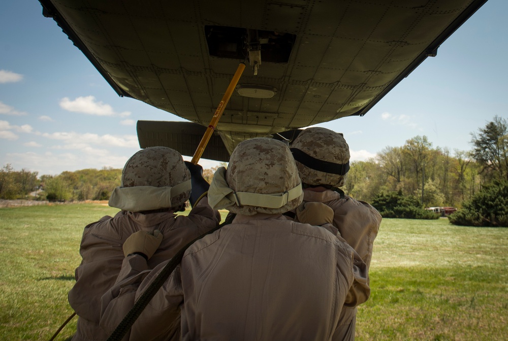 CBIRF Marines load up