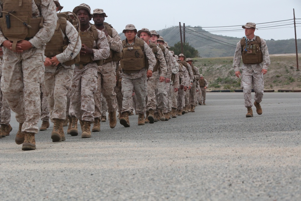 I MHG conducts hike to strengthen Marines and unit cohesion