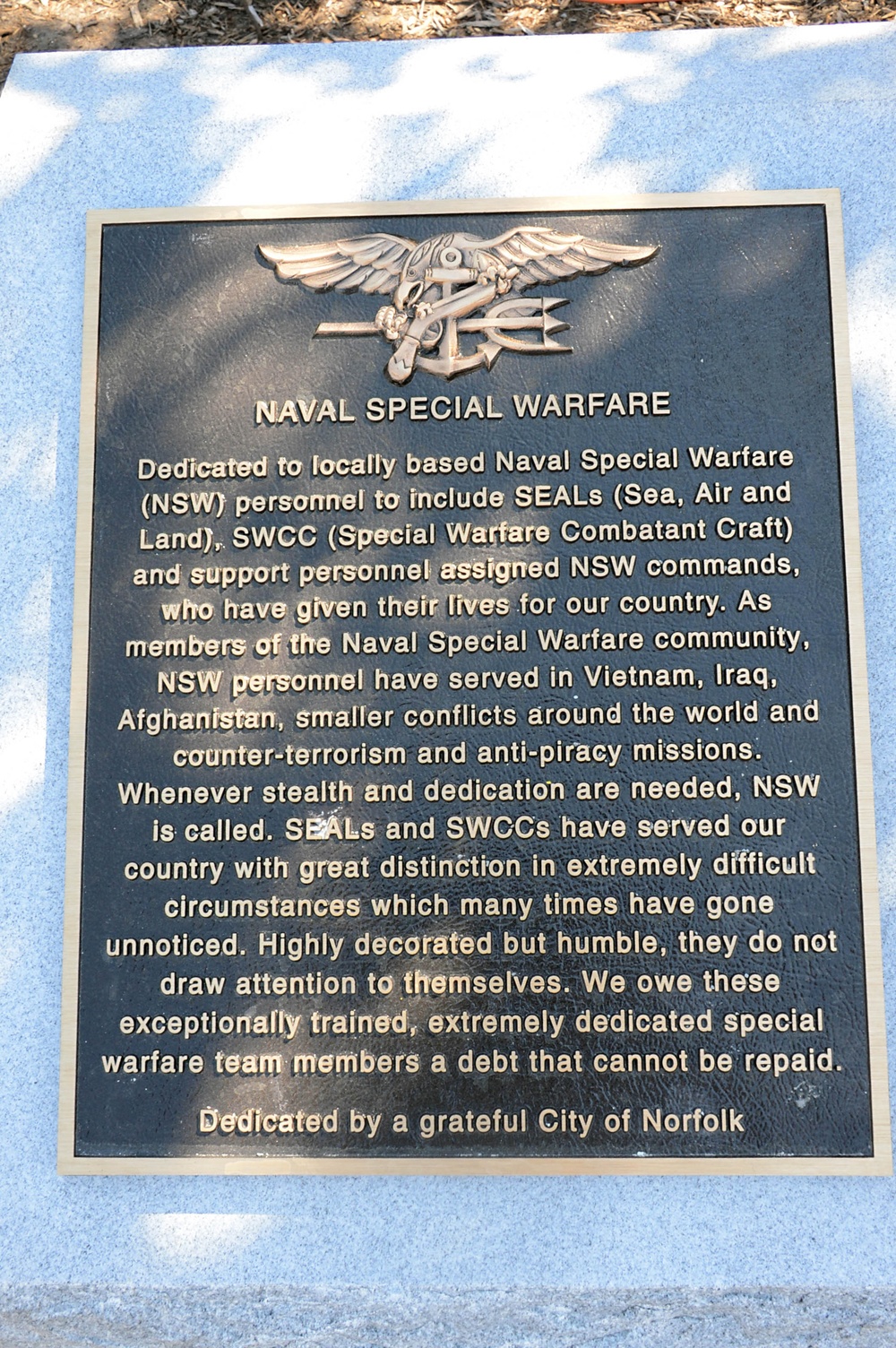 Memorial dedication