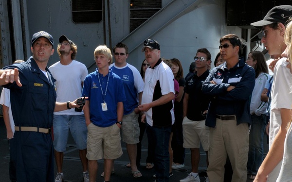 Junior Olympic Archery Team tour of USS Nimitz