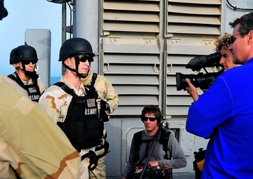 USS Lake Champlain sailor interviewed by The Discovery Channel
