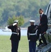 President Obama arrives at Naval Academy