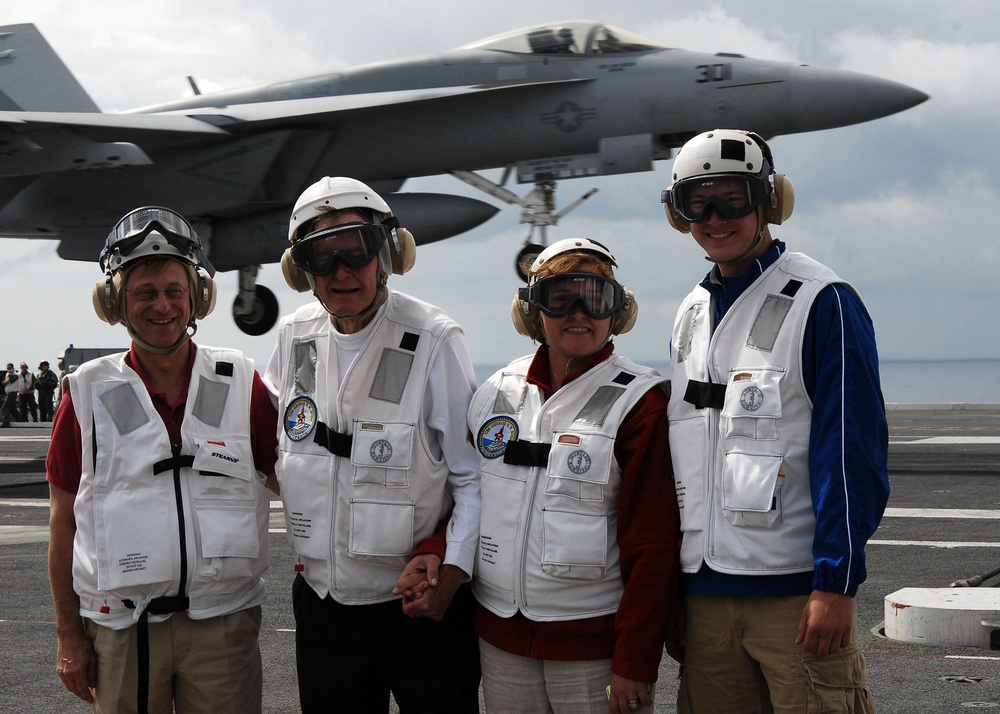 George H.W. Bush aboard USS George H.W. Bush