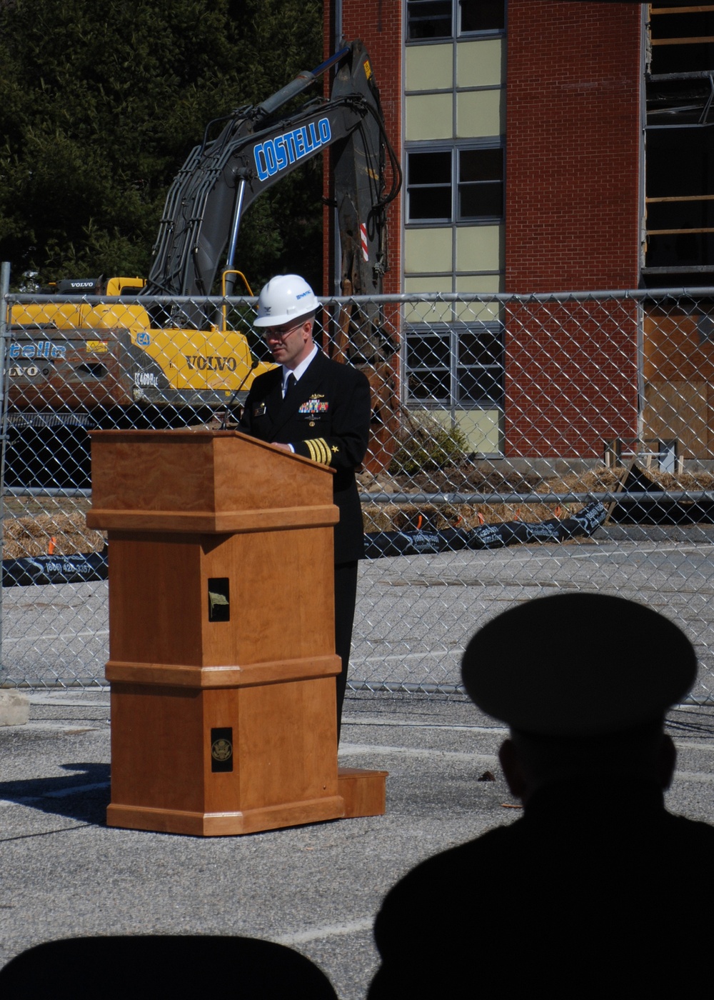 Building demolition at Naval Submarine Base New London