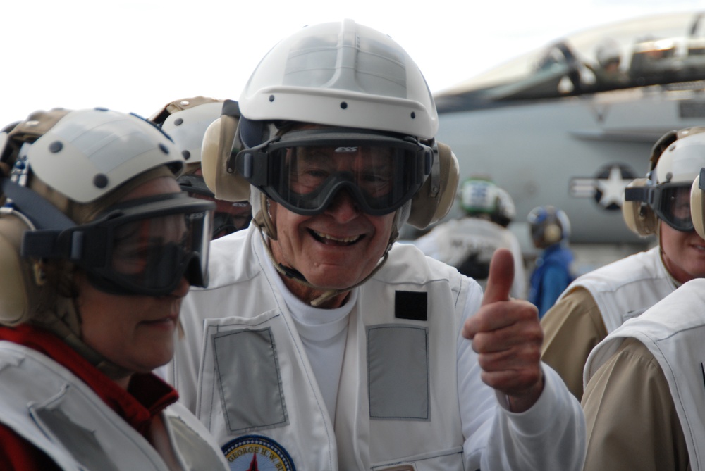 George H.W. Bush on USS George H.W. Bush