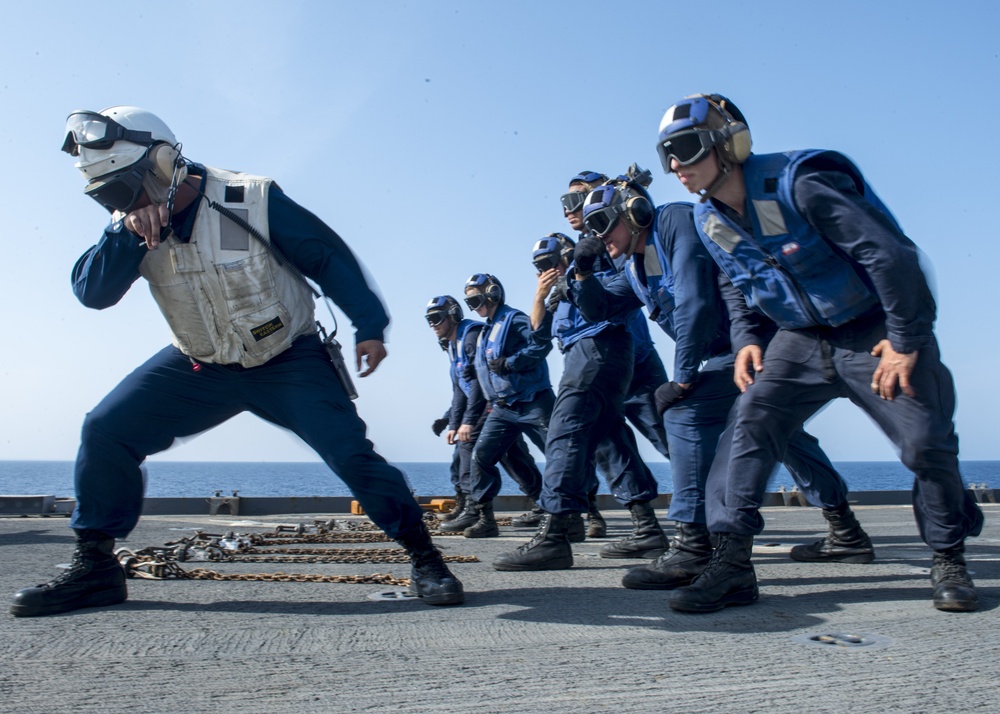 Flight deck landing qualifications aboard USS Gunston Hall