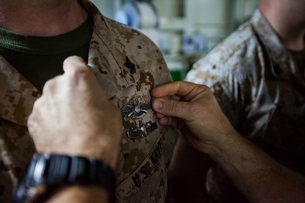 22nd MEU sailor receives Fleet Marine Force designation