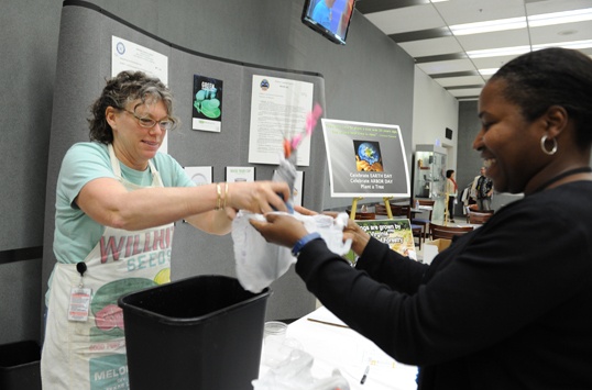 DLA Employees talk policy, get saplings for Earth Day, Arbor Day