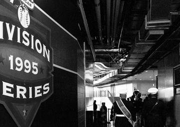 1st Marine Division Band performs National Anthem at Seattle Mariners baseball game