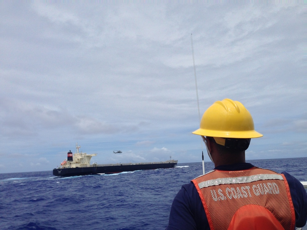 Coast Guard, Navy rescue injured crewmember aboard ship