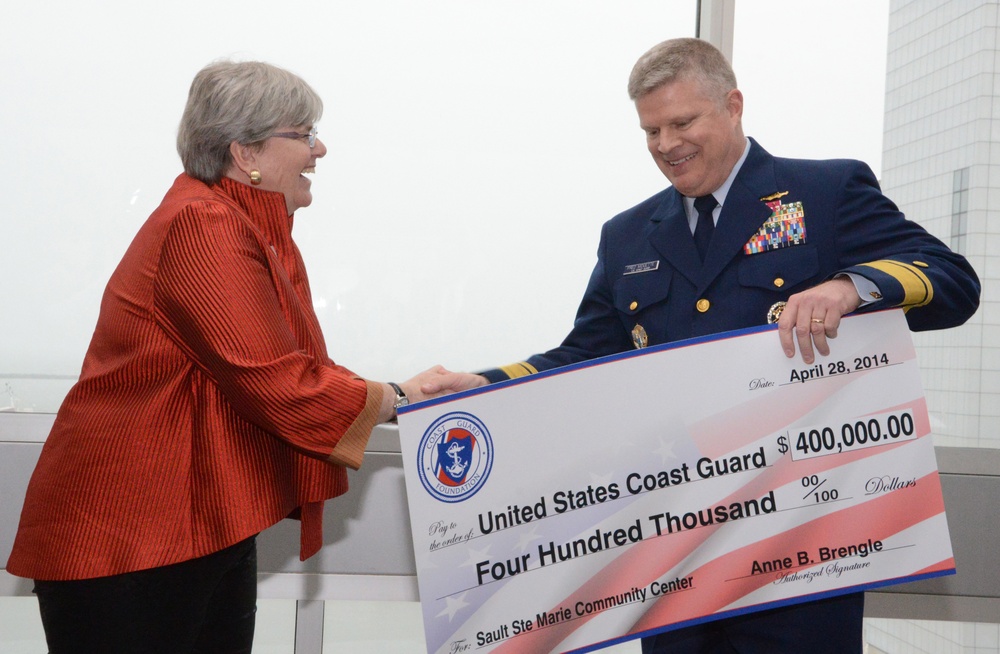 Coast Guard accepts donation for community center