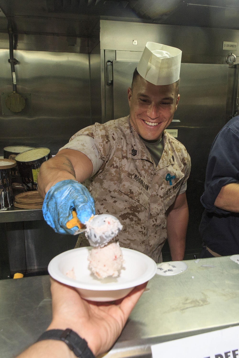 US Marines and Sailors raise sexual assault awareness with ice cream social