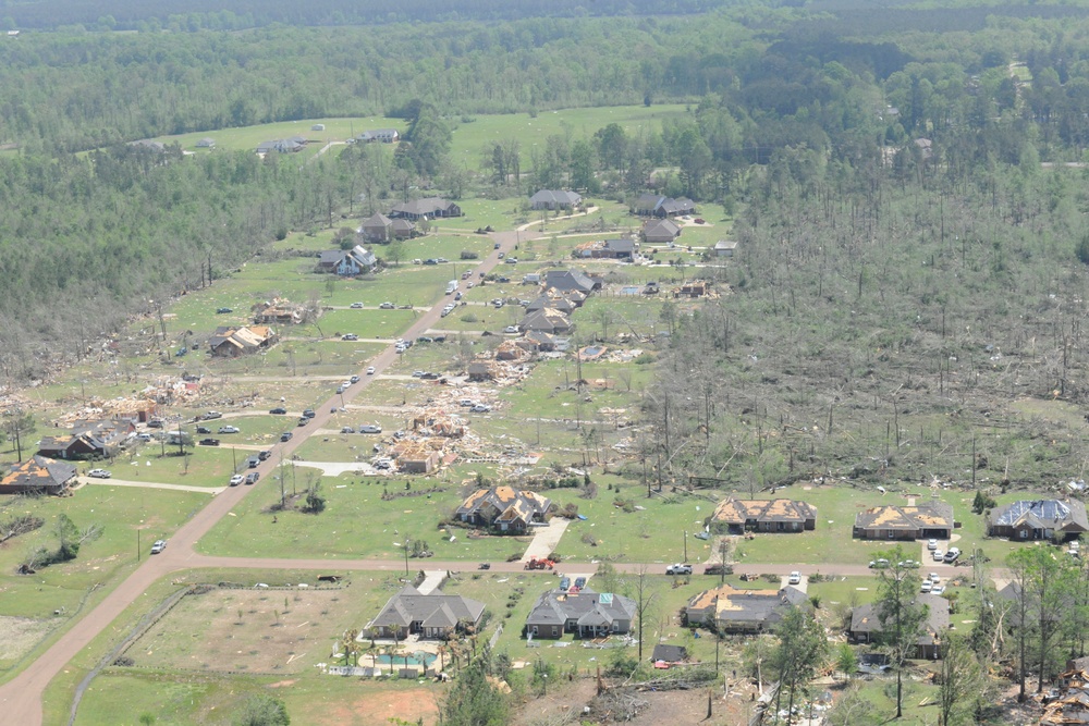 Tornado Damage in Louisville, Miss.