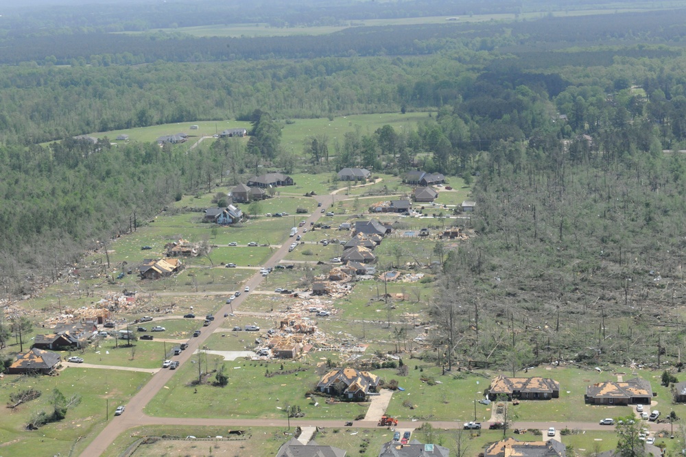 Tornado Damage in Louisville, Miss.