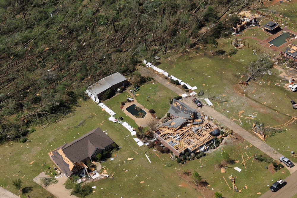 Tornado Damage in Louisville, Miss.