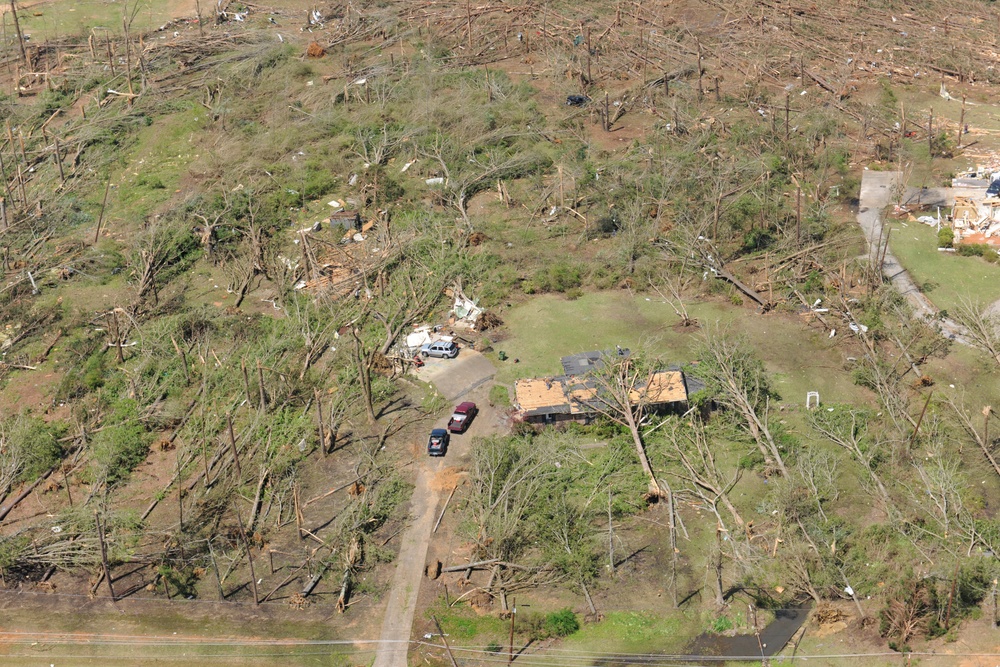 Tornado Damage in Louisville, Miss.