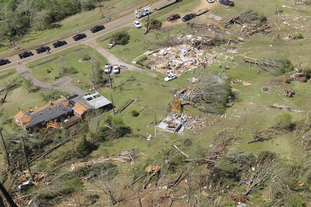 Tornado Damage in Louisville, Miss.