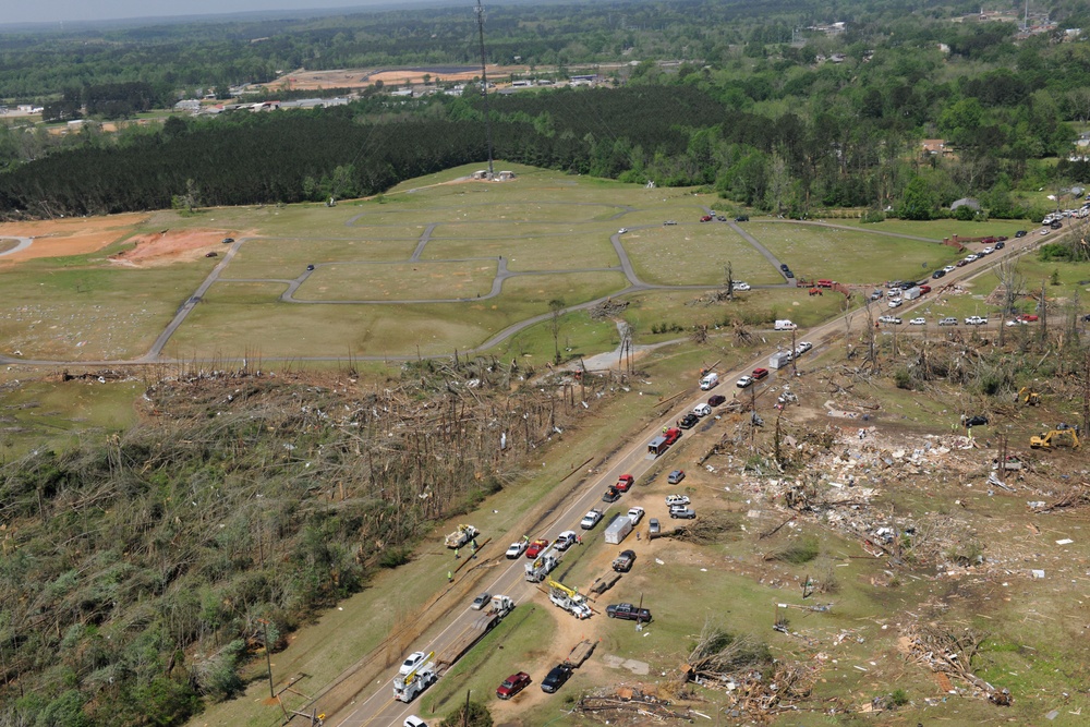 Tornado Damage in Louisville, Miss.