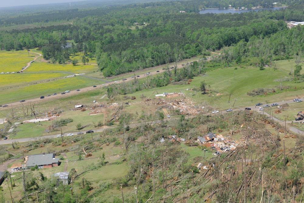 Tornado Damage in Louisville, Miss.