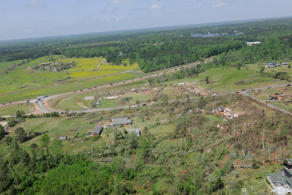 Tornado Damage in Louisville, Miss.