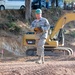 Master Sgt. Larry Ricketts from the 188th Fighter Wing, Civil Engineering Squadron, Arkansas Air National Guard, observes the training of Guatemalan engineers at the new school worksite at El Roble during Beyond the Horizon 2014 on April 10