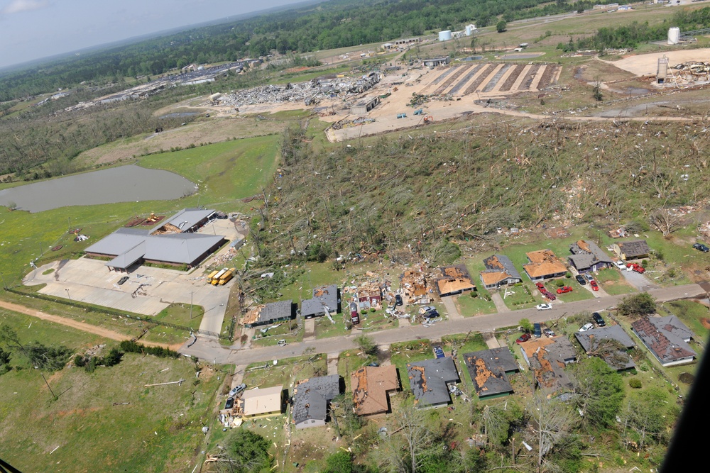 Tornado damage in Louisville, Miss.