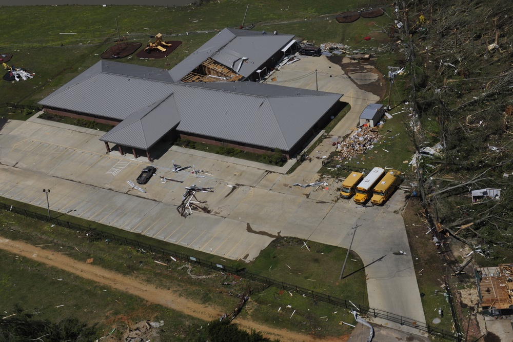 Tornado damage in Louisville, Miss.