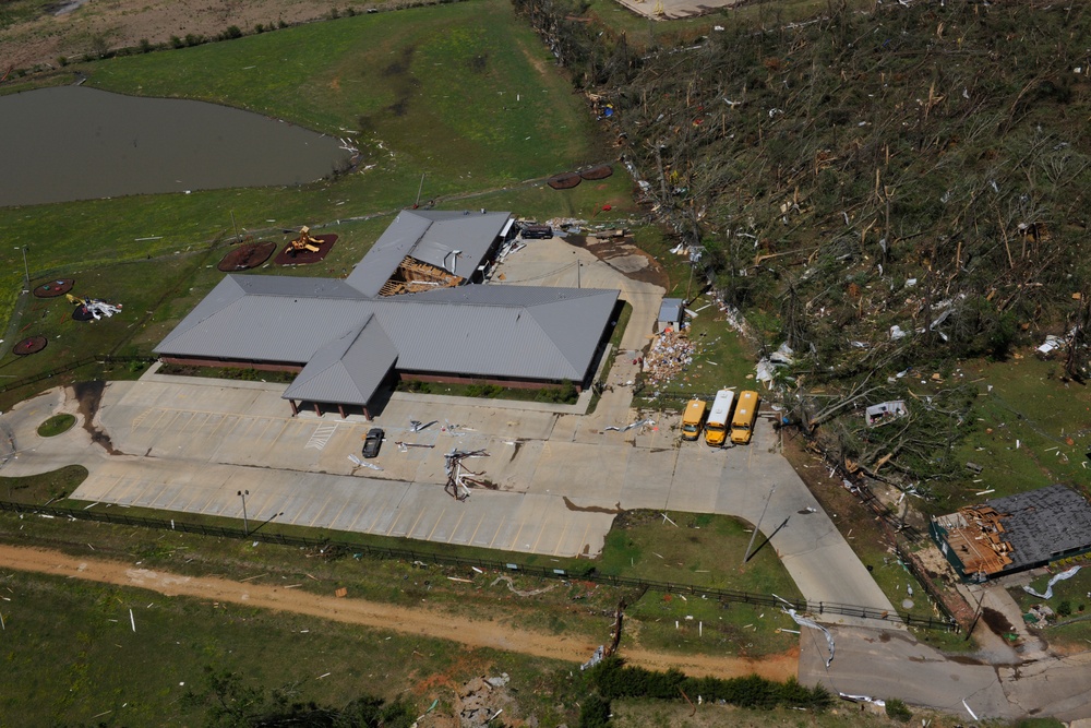 Tornado damage in Louisville, Miss.