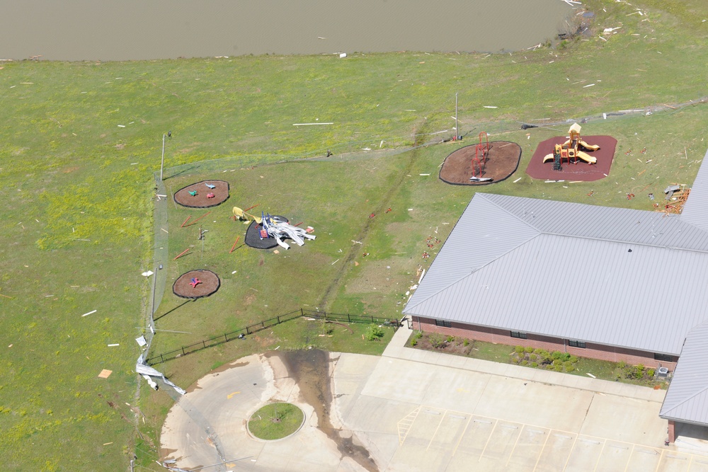 Tornado damage in Louisville, Miss.