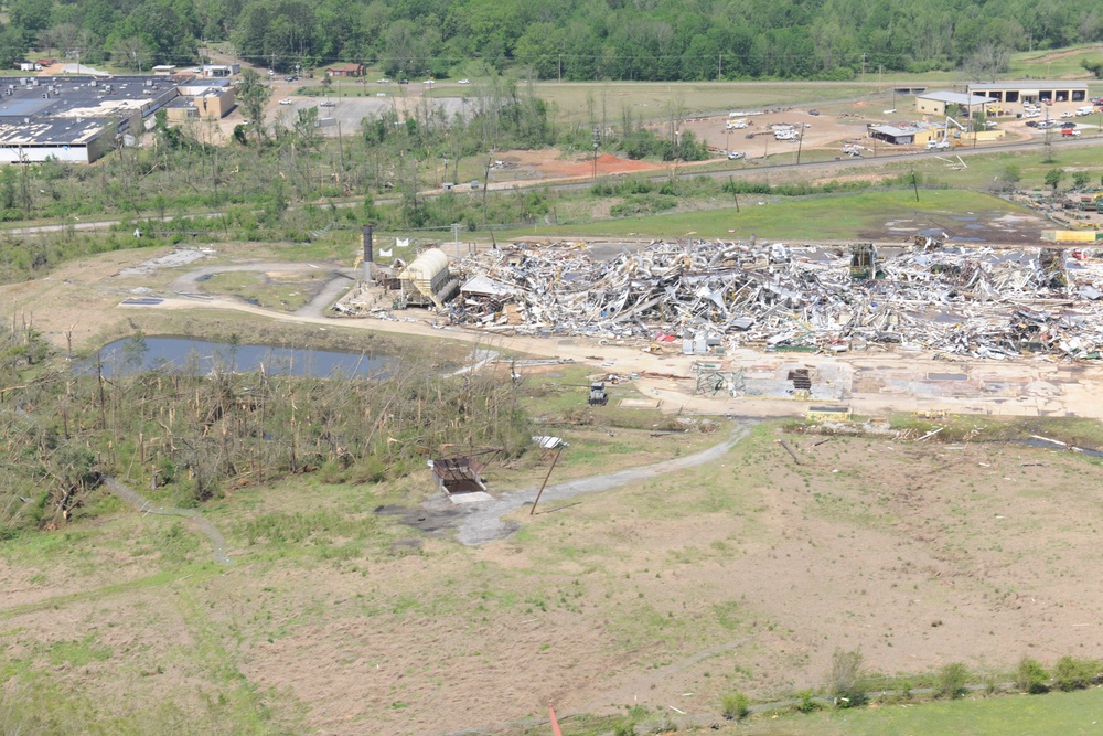 Tornado damage in Louisville, Miss.