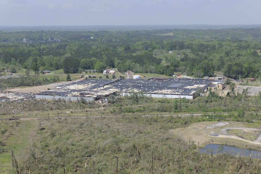 Tornado damage in Louisville, Miss.