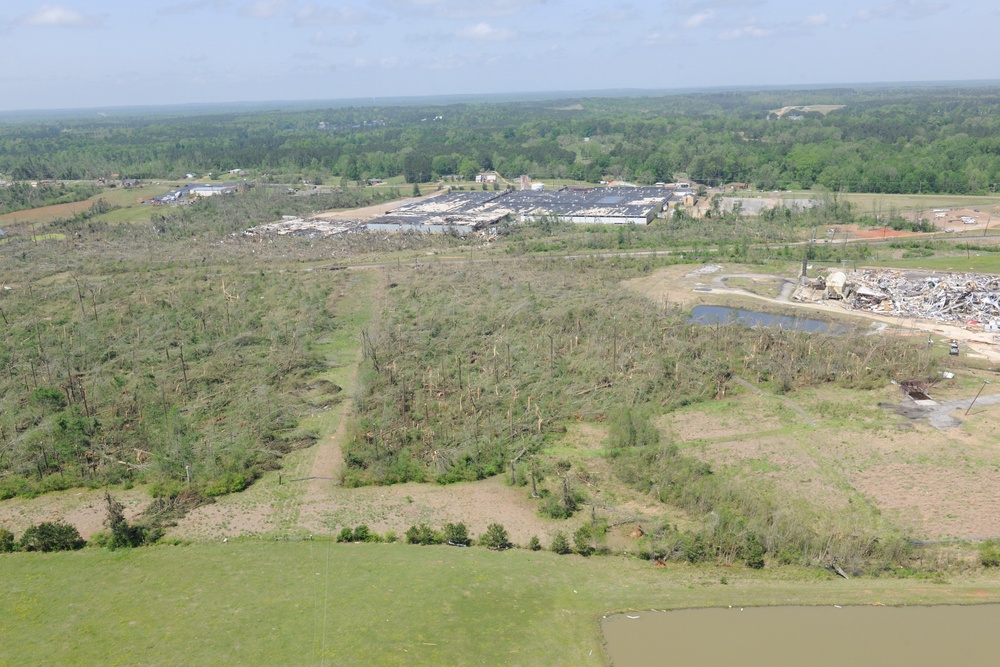 Tornado damage in Louisville, Miss.