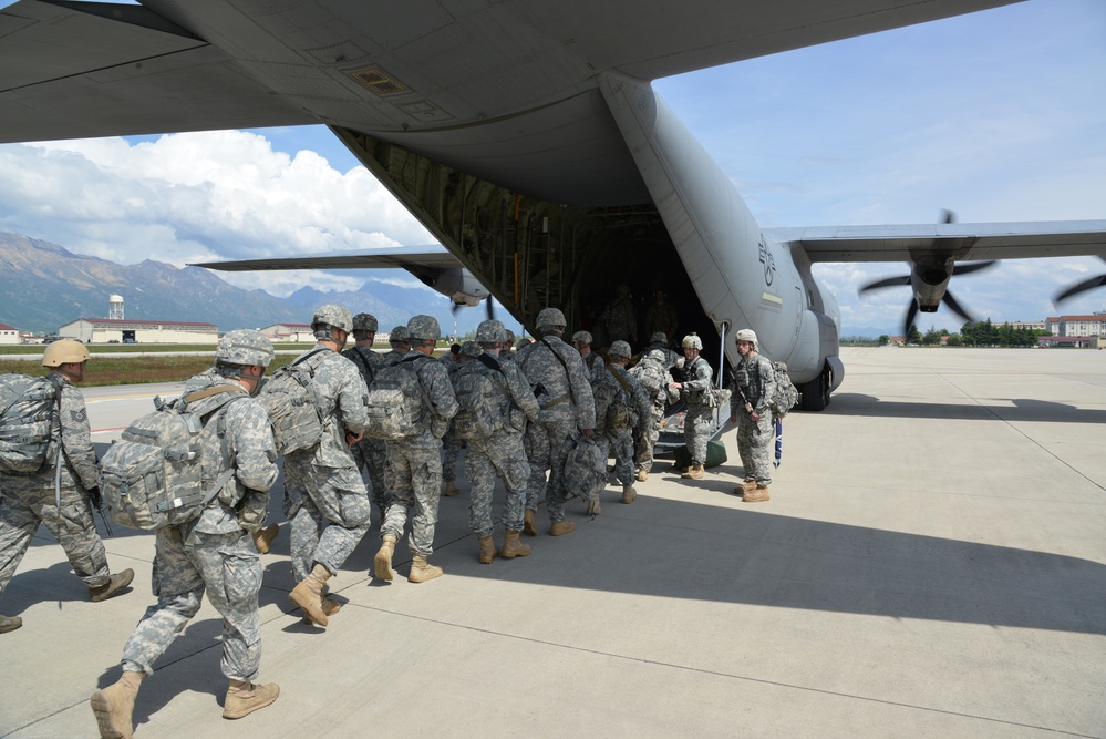 173rd IBCT(A) en route to a training exercise in Poland.