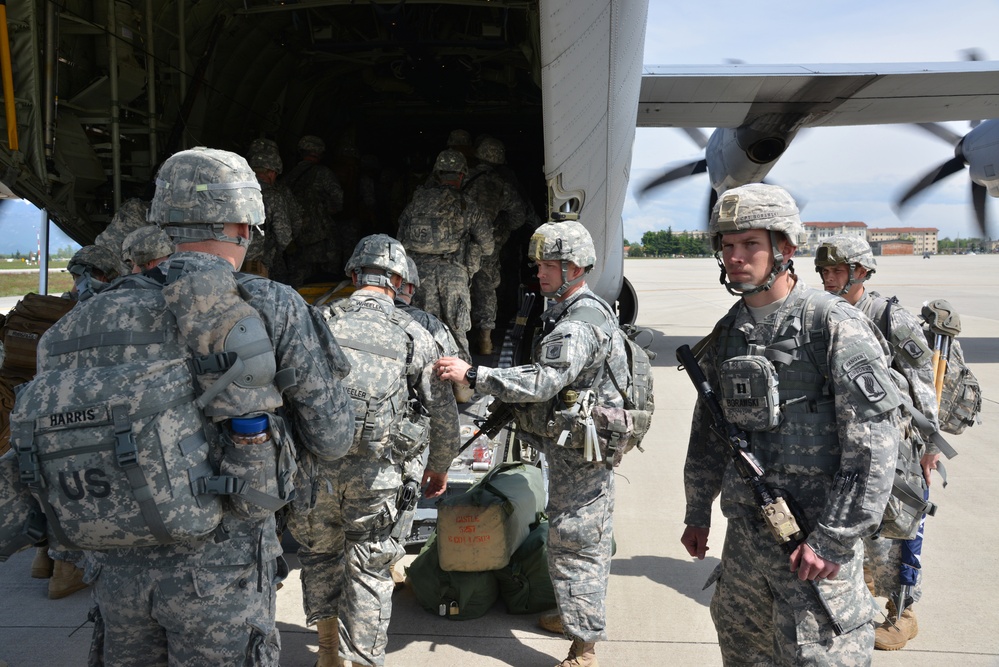 173rd IBCT(A) en route to a training exercise in Poland.