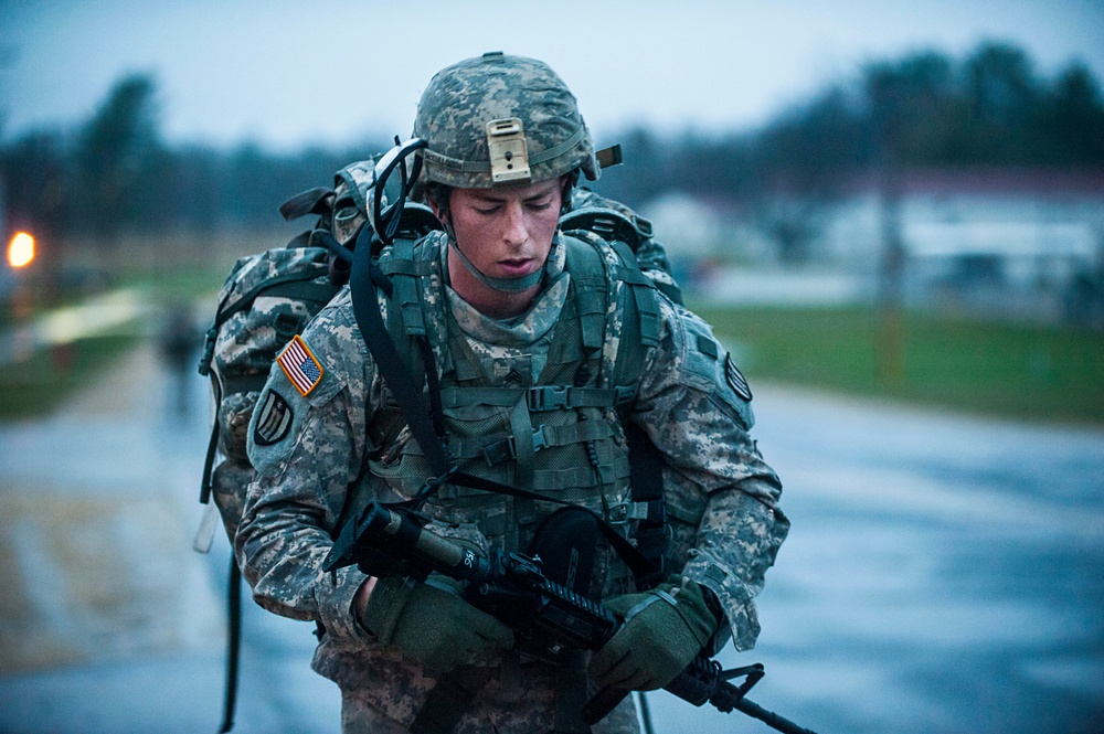 Best Warrior competitors endure 6-mile road march