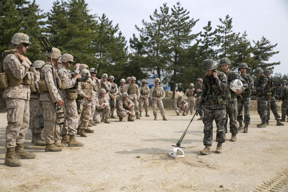 ROK, U.S. Marines revisit basics of minesweeping