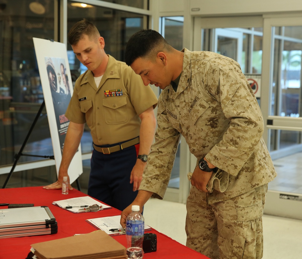 Casting tour searches for Combat Center Marines