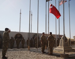 Royal Tongan Marines say farewell, lower flag in Afghanistan